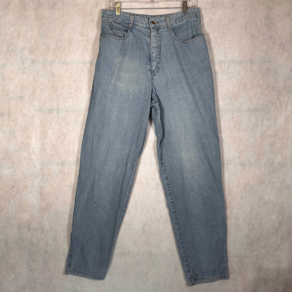 MAC Jeans Women Size 14 Denim Pants Light Blue Good HighWaisted Straight Vintage